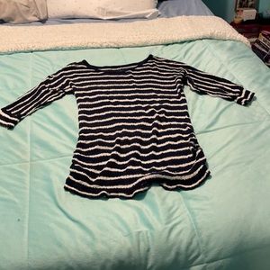 stripped long sleeve,kind of see through.